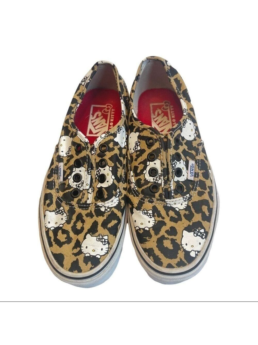 Vans Hello Kitty Leopard Print Sneakers Womens 6.5 Limited Edition Sanrio